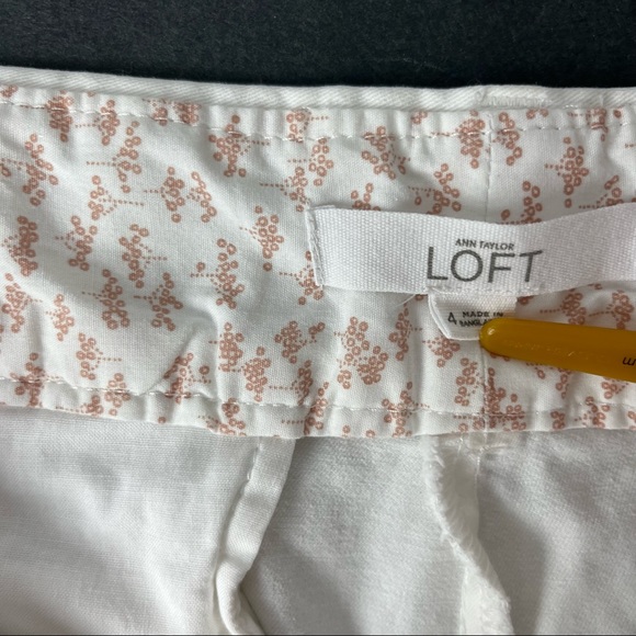 Ann Taylor LOFT Pure White Rivera shorts Size 4 Small - Picture 5 of 8